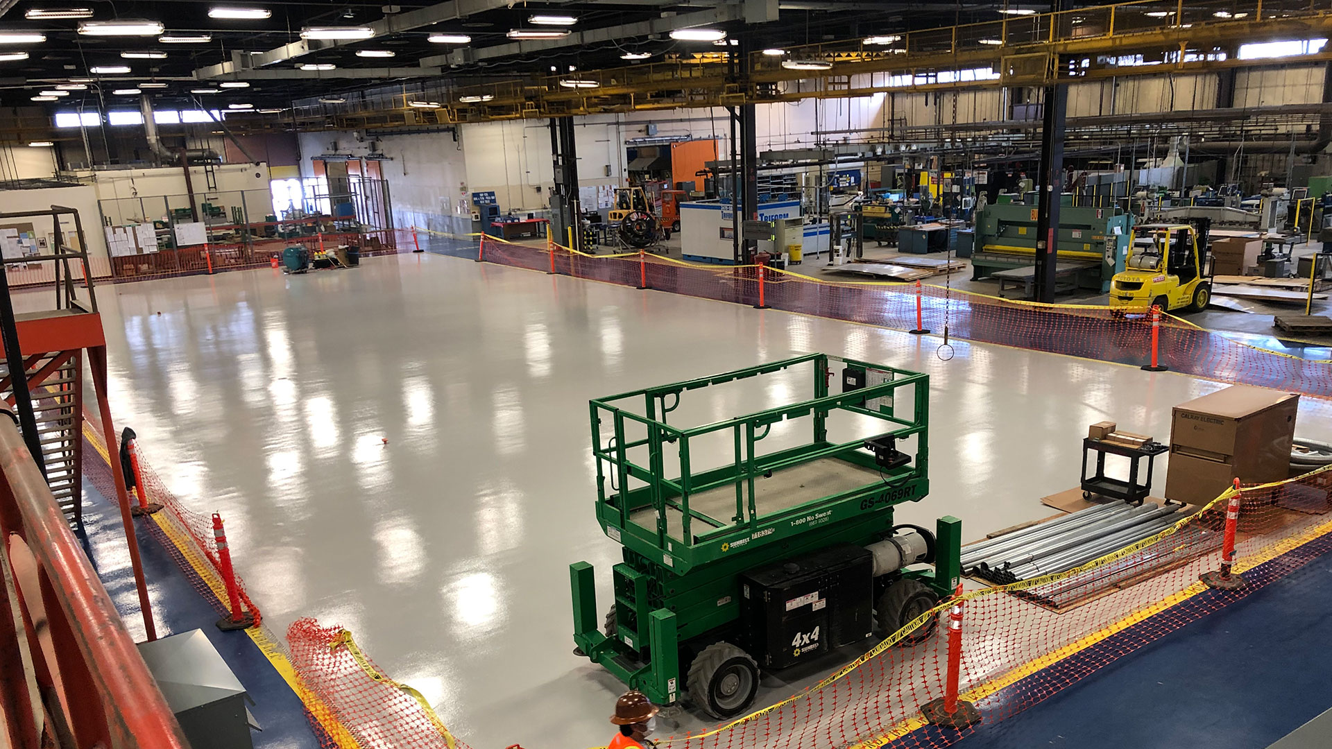 Industrial floor construction Calray Electric photo